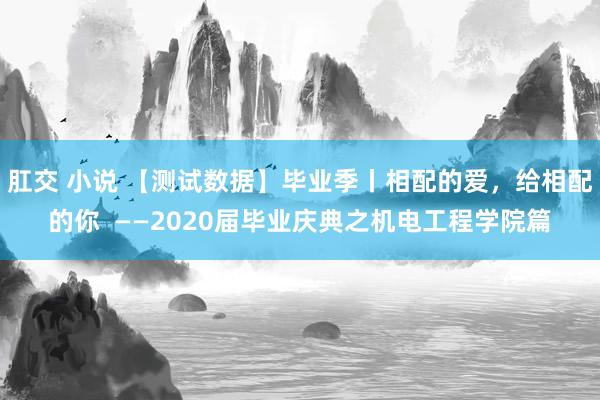 肛交 小说 【测试数据】毕业季丨相配的爱，给相配的你  ——2020届毕业庆典之机电工程学院篇